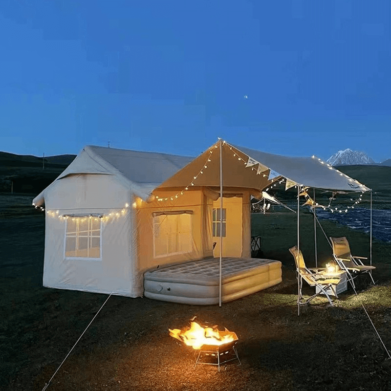 tent house for sale Spacious Outdoor Inflatable Camping Tent with Canopy – CharmyDecor