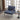 Retro Blue Chenille Extra Soft-padded Armchair with Black Metal Frame