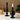 Retro Dinner Table Black Glass Candle Holder