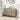 Retro Industrial Natural Rivet 4-Door Cabinet with Linen Decorated Doors and Adjustable Shelves