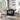 Round Black Dining Table for 4 in Modern Dining Room Setting