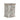 Rustic Nightstand Image. A wood nightstand in distressed white washed finish, with single drawer and an enclosed shelf.