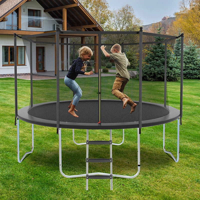 SafeBounce 12 Ft Trampoline with Secure High Density Net