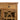A wood rustic desk image, with a glass-front cabinet