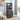 Tall Bar Cabinet in Antique Grey with Wine Glass Holder & 3 Tier Shelves - Charmydecor