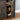 Tall Bar Cabinet in Antique Grey with Wine Glass Holder & 3 Tier Shelves - Charmydecor