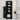 Tall Corner Black Freestanding Storage Cabinet with 2 Doors