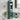 Tall Green Freestanding Storage Cabinet with Drawer