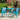 3 Piece Outdoor Furniture Set Image. Teal 3 Piece Patio set in Powder Coated Iron with Round Side Table in an outdoor setting.