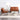 Modern Brown PU-Leather Metal Frame Two-Seater Sofa