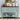 Vintage Solid Wood Entryway Buffet Table with Bottom Shelf - Blue