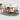 Walnut+Gray Rectangular 5-piece Dining Table Set with 4 Chairs and Trestle Table Base