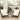3 Pieces Wicker Patio Set Image. White 3 Pieces Patio Set with Cushion and Round Glass-Top Side Table in an outdoor setting.