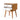 Wood Nightstand Image. A mid century modern nightstand in Natural with splayed Legs showcasing its white drawers