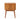 Wood Nightstand Image. Back view of the mid century modern nightstand in Natural with splayed Legs.