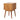 Wood Nightstand Image. Tilted view of the mid century modern nightstand in Natural with splayed Legs