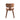 Back view of wooden side chair showing center support and bentwood legs