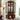 78" Antique Tall Corner Bar Cabinet with Shelves and Drawer