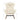 Dimension guide for beige teddy upholstered glider chair