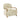 Enchante 28.5" Sheepskin Accent Chair – New Zealand Sheepskin with Oak Arms, Cream Beige