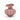 Front view of mauve pumpkin shaped glass vase