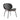 Mid-century modern black shell chair with PU leather and walnut wood veneer
