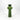 Modern green glass vase with sculptural silhouette front view