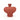 Modern sculptural terracotta ceramic vase front-centered view