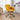 Yellow Teddy Fabric Office Chair with Gold Base – Ergonomic Adjustable Height Swivel Desk Chair, 24.8" W x 22.8" D