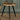 Round Mango Wood and Black Metal Side Table Nightstand, 19.5" H x 22" W