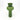 Top angle of modern green vase with wide flared opening