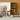 Brown Natural Wood Geometric Bookshelf