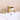double handle brushed gold waterfall bathroom faucet