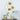 Gold & White metal flower wall accent