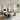 Round White Marble Tabletop Dining Table