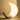 White Half-Moon Metal Table Lamp