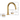 Gold Aerated Spout Widespread Bathroom Faucet