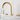 Gold Aerated Spout Widespread Bathroom Faucet