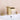 double handle brushed gold waterfall bathroom faucet