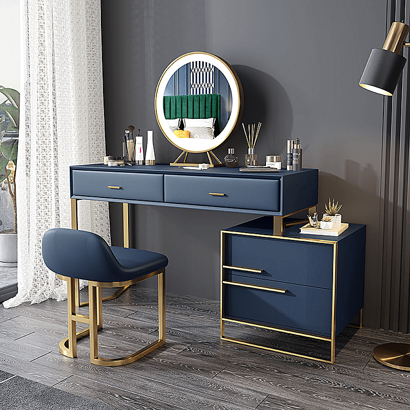 Nordic Extendable Makeup Vanity Table with Mirror CharmyDecor Nordic Extendable Makeup Vanity Table with Mirror CharmyDecor