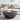 Modern Fiberglass Black Drum Coffee Table