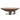 Modern Rounded Wood Coffee Table with Steel Base