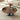 Modern Rounded Wood Coffee Table with Steel Base