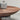 Modern Rounded Wood Coffee Table with Steel Base