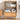 Nordic Natural Rectangular Sideboard with Glass Sliding Doors