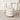 White Round Upholstered Boucle Vanity Stool