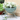Vintage green Round Vintage Wheelbarrow planter
