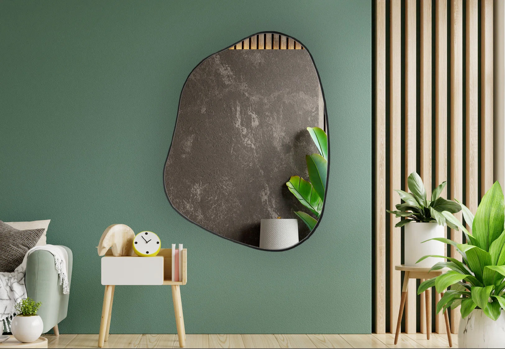 Asymmetrical Mirror, Triangle Mirror, Irregular Mirror, Aesthetic Oblong  Mirror, Abstract Wall Mirror - Statement Piece for your Home Decor