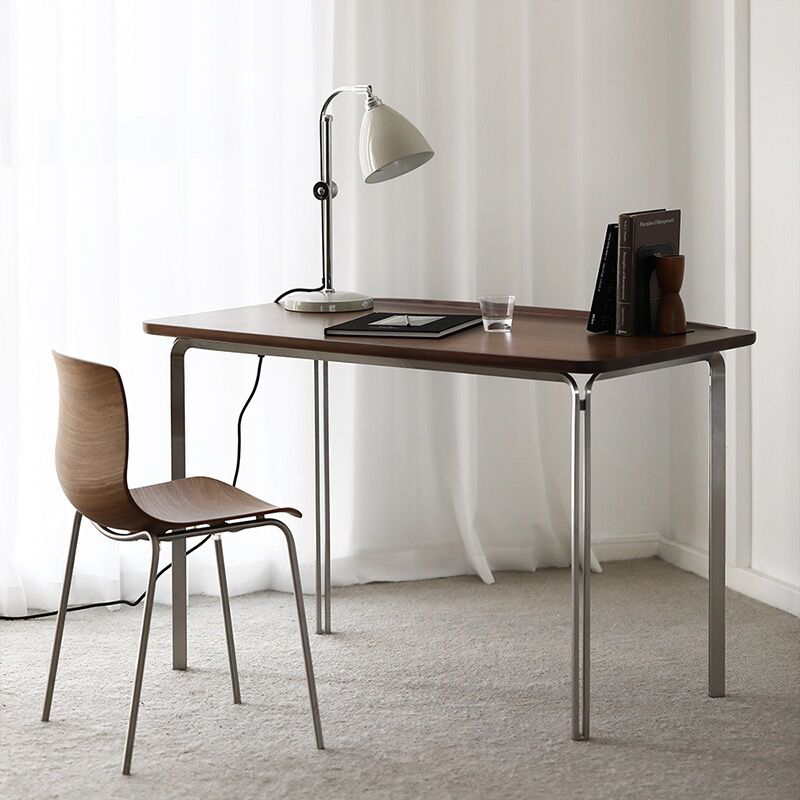 Grey steel 1.2m wooden Office Desk with steel legs