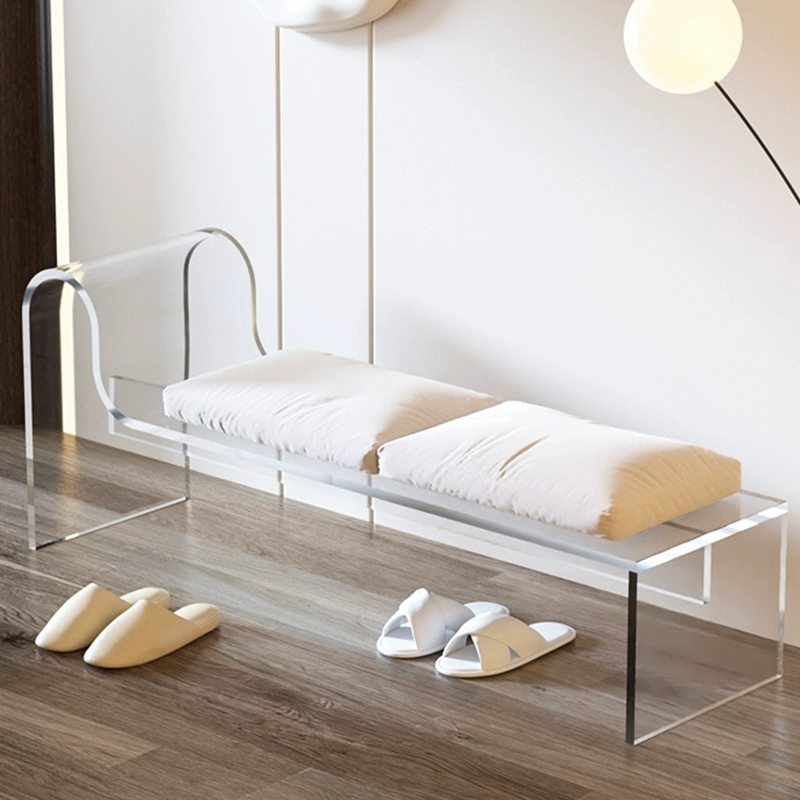 Acrylic best sale bedroom bench